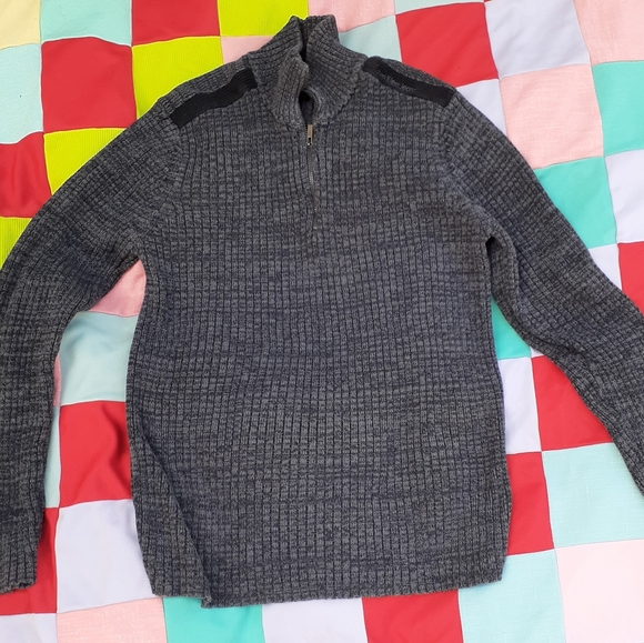 Calvin Klein ¼ Zip Men's Large Charcoal Salt and Pepper - Picture 6 of 16